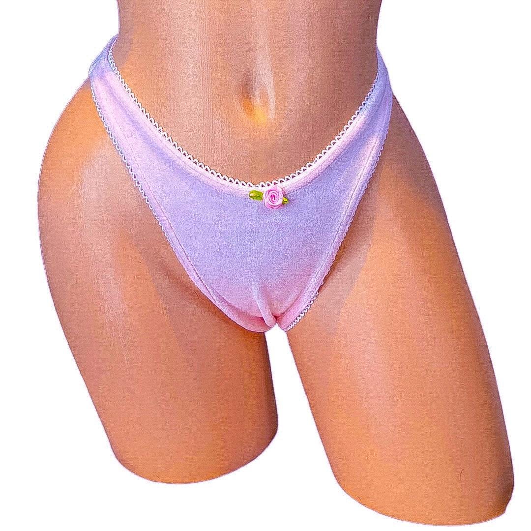 Nanokini Lingerie Set - Pastel Pink Juicy Couture Velour - GrlFriday Shop