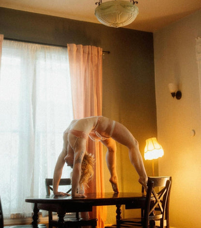 Nanokini Lingerie Set - Peach Velvet - GrlFriday Shop