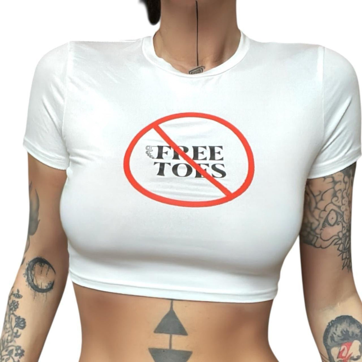 ‘NO FREE TOES’ Baby Tee - GrlFriday Shop