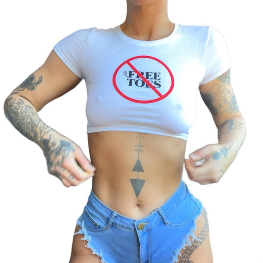 ‘NO FREE TOES’ Baby Tee - GrlFriday Shop