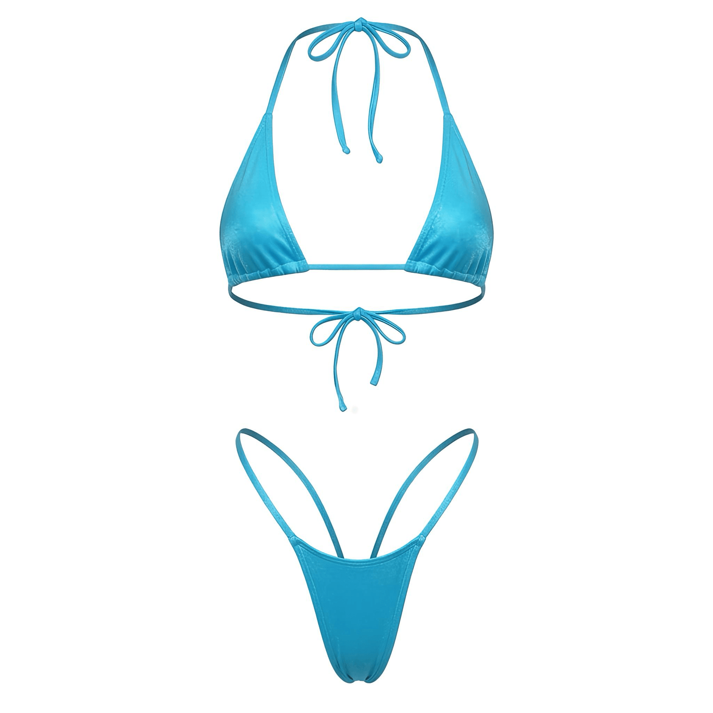 Ocean Blue G String Thong Mini Tri - Kini Set - GrlFriday Shop