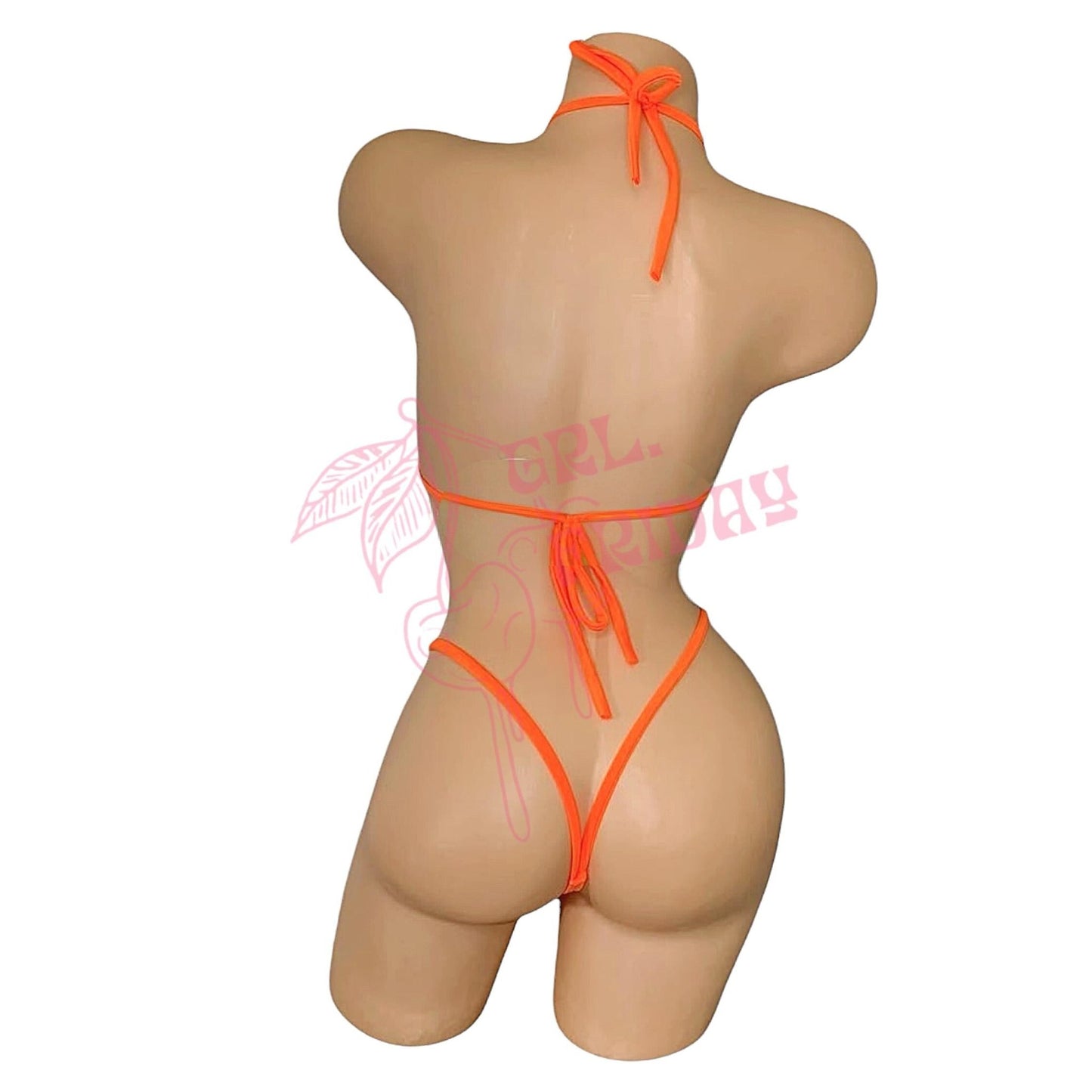 Orange G String Thong Mini Tri - Kini Set - GrlFriday Shop