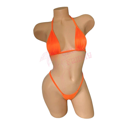 Orange G String Thong Mini Tri - Kini Set - GrlFriday Shop