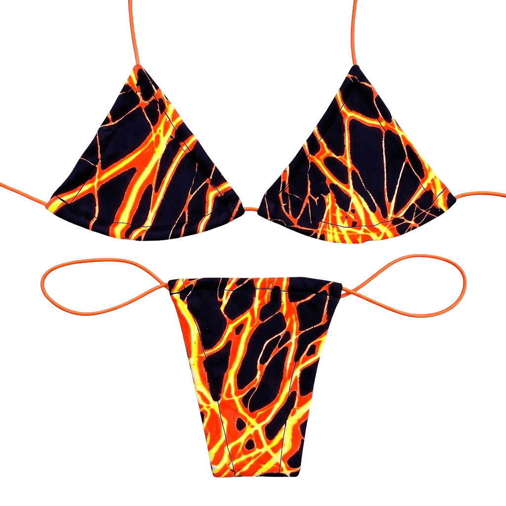 Orange Lightning Microkini Set - GrlFriday Shop