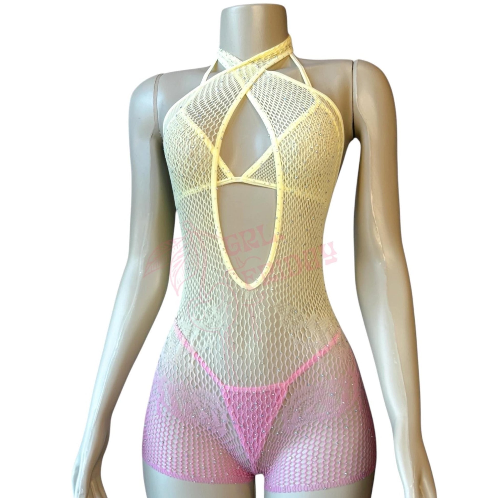 Pastel Ombré Rhinestoned Romper Set - GrlFriday Shop