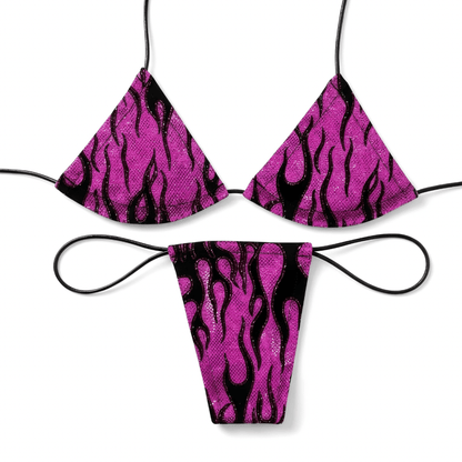 Pink + Black Flame Microkini Set - GrlFriday Shop