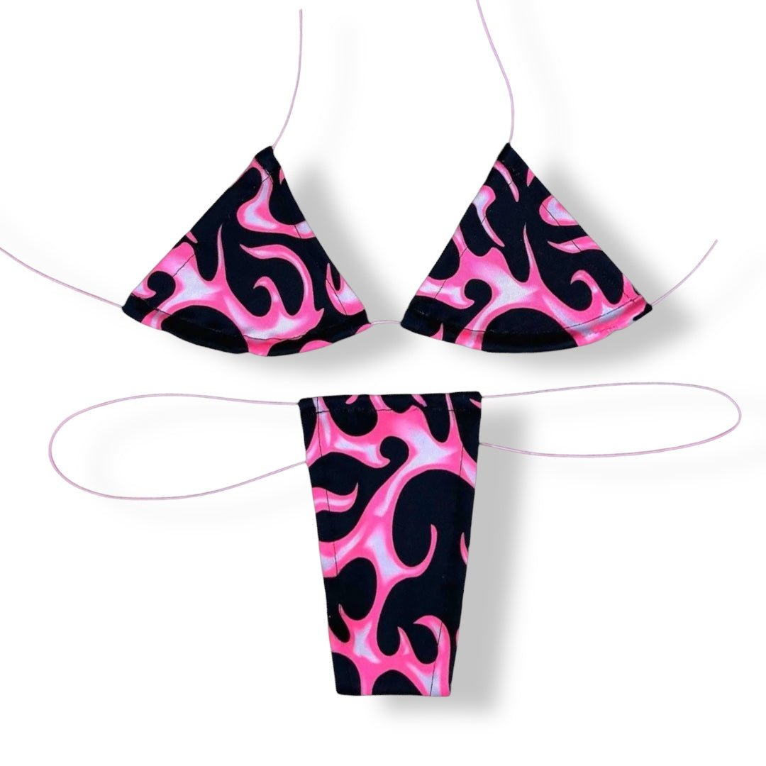 Microkinny Pink Flame Microkini Set – GrlFriday Shop