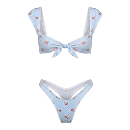 Princess Nanokini Set - Blue + White Gingham - GrlFriday Shop