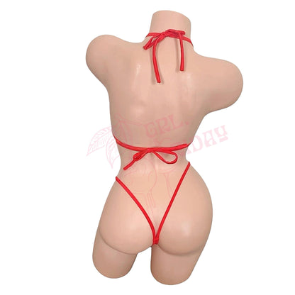 Red G String Thong Mini Tri - Kini Set - GrlFriday Shop