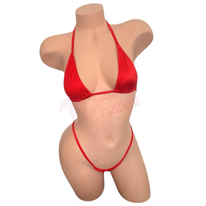 Red G String Thong Mini Tri - Kini Set - GrlFriday Shop