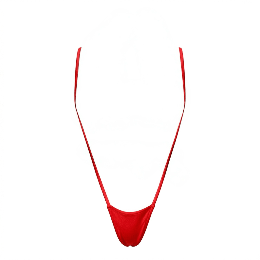Red Tri - Kini Slingshot Thong Set - Microkini - GrlFriday Shop