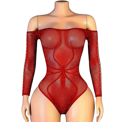 Red Widow Spider Fishnet Stripper Bodysuit - GrlFriday Shop