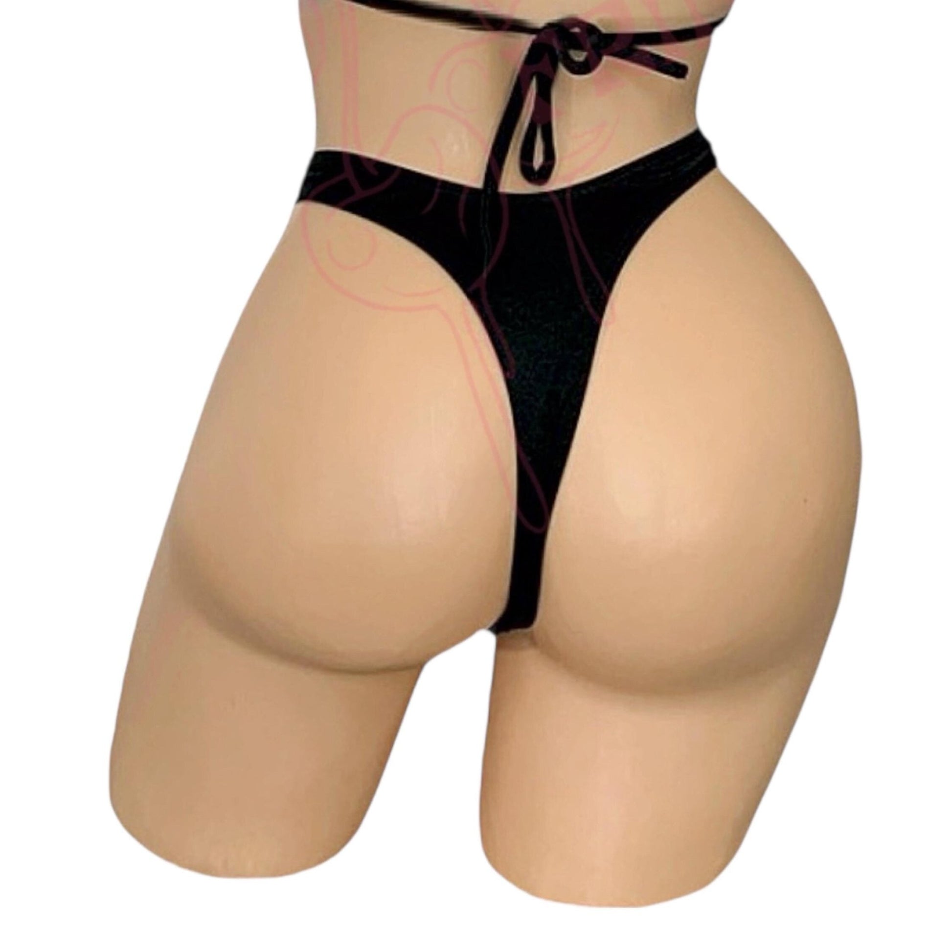 Retro High Thigh Cut Thong - Black - GrlFriday Shop
