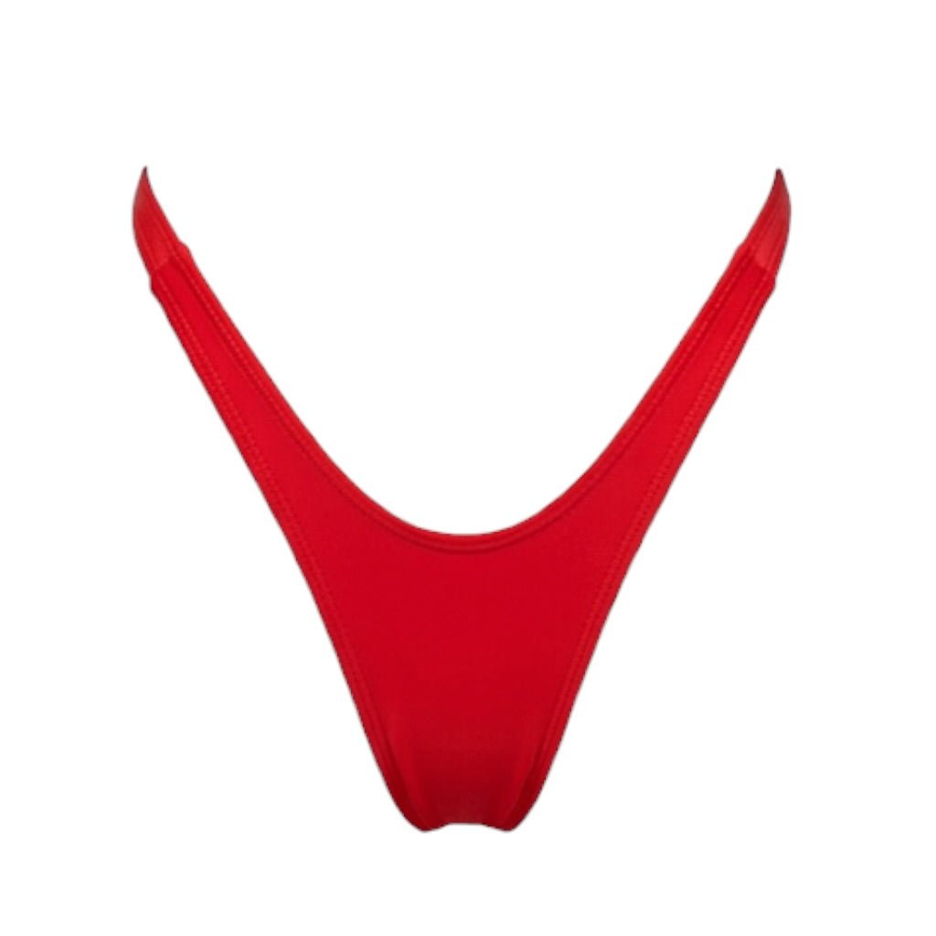 Retro High Thigh Cut Thong - Red - GrlFriday Shop