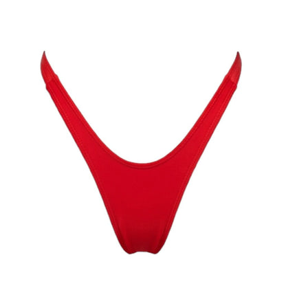 Retro High Thigh Cut Thong - Red - GrlFriday Shop