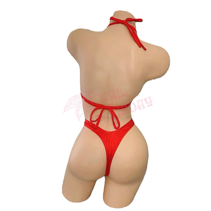 Retro High Thigh Cut Thong - Red - GrlFriday Shop