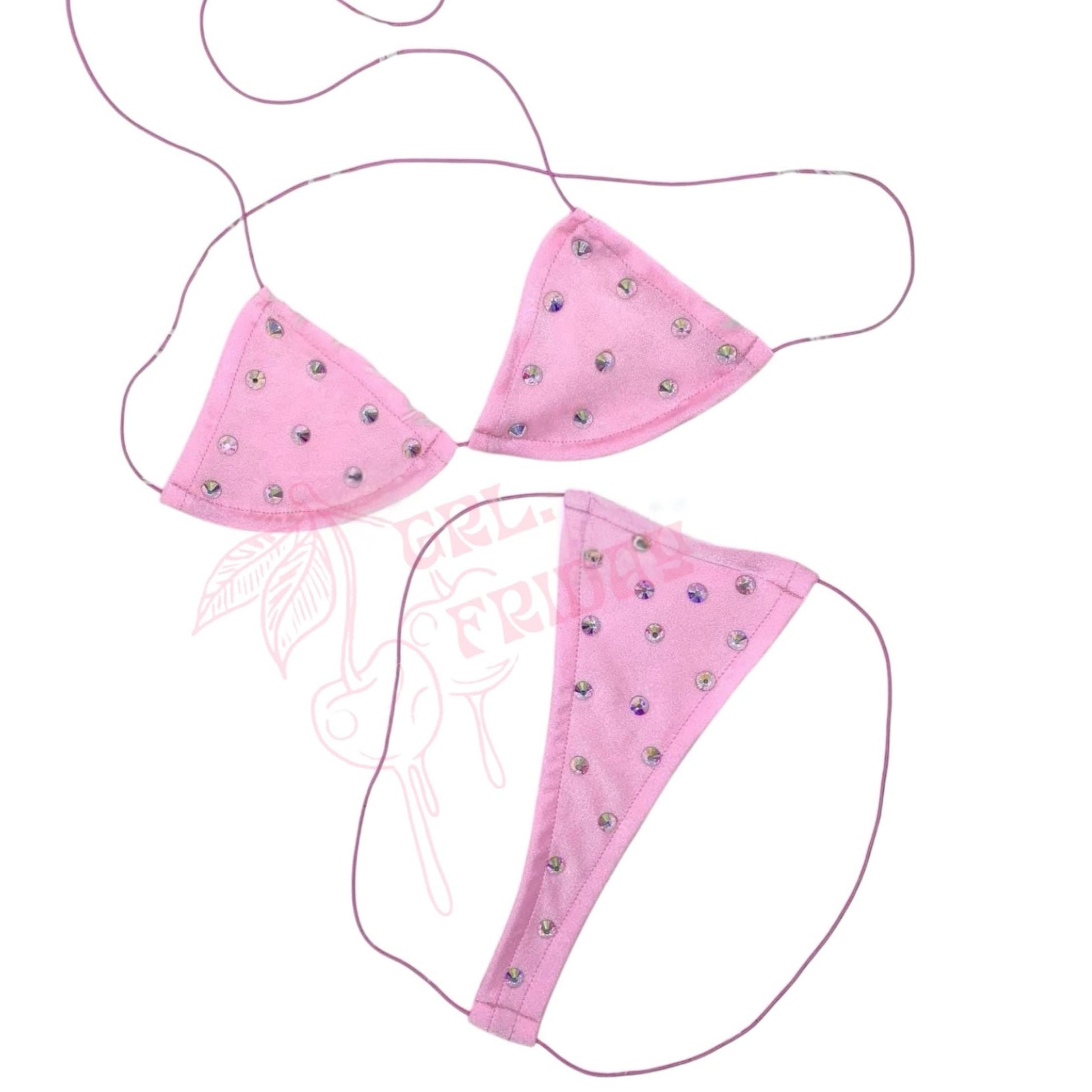 Rhinestoned Bling Microkini - 6 Colors - GrlFriday Shop