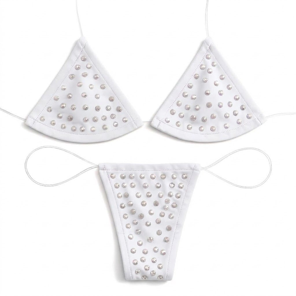 Rhinestoned Bling Microkini Set - 11 Colors - GrlFriday Shop