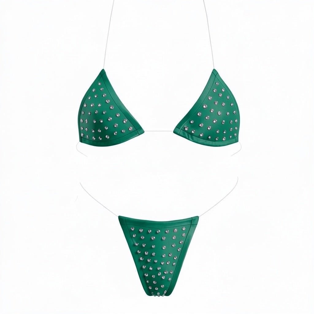 Rhinestoned Bling Microkini Set - 11 Colors - GrlFriday Shop