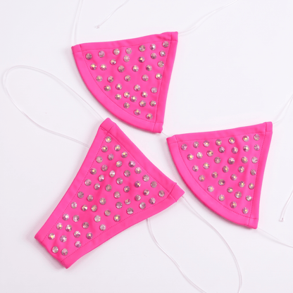 Rhinestoned Bling Microkini Set - 11 Colors - GrlFriday Shop