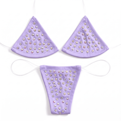Rhinestoned Bling Microkini Set - 11 Colors - GrlFriday Shop