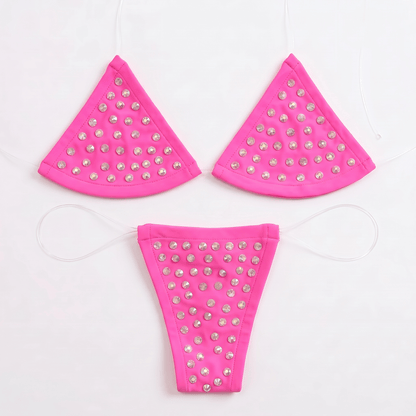 Rhinestoned Bling Microkini Set - 11 Colors - GrlFriday Shop