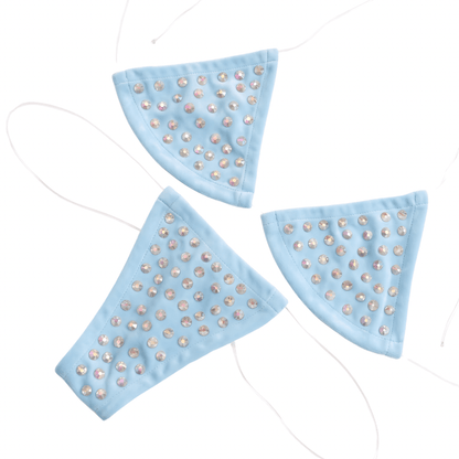 Rhinestoned Bling Microkini Set - Baby Blue - GrlFriday Shop