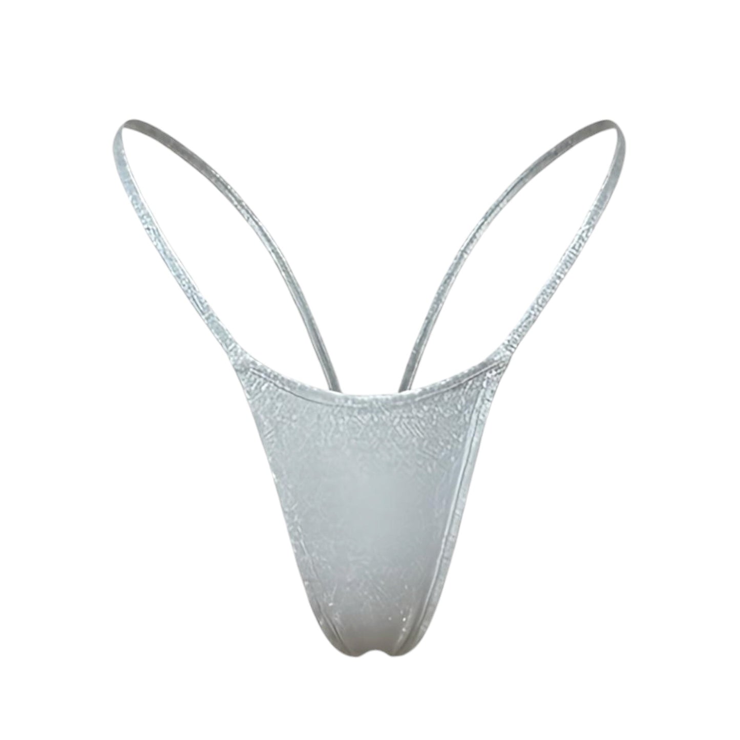 Silver Holo G String Thong Mini Tri - Kini Set - GrlFriday Shop