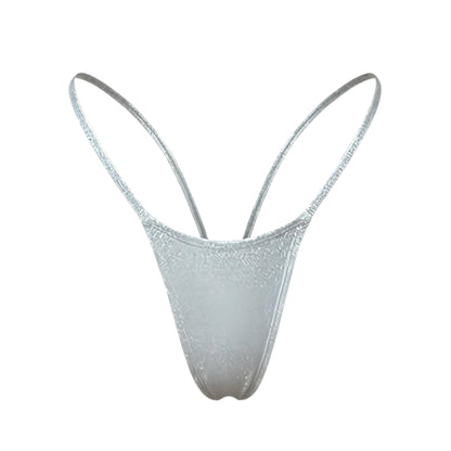 Silver Holo G String Thong Mini Tri - Kini Set - GrlFriday Shop