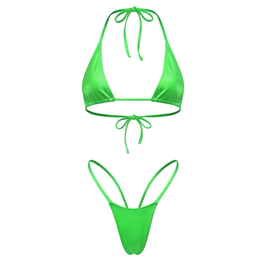 Slimer Green G String Thong Mini Tri - Kini Set - GrlFriday Shop