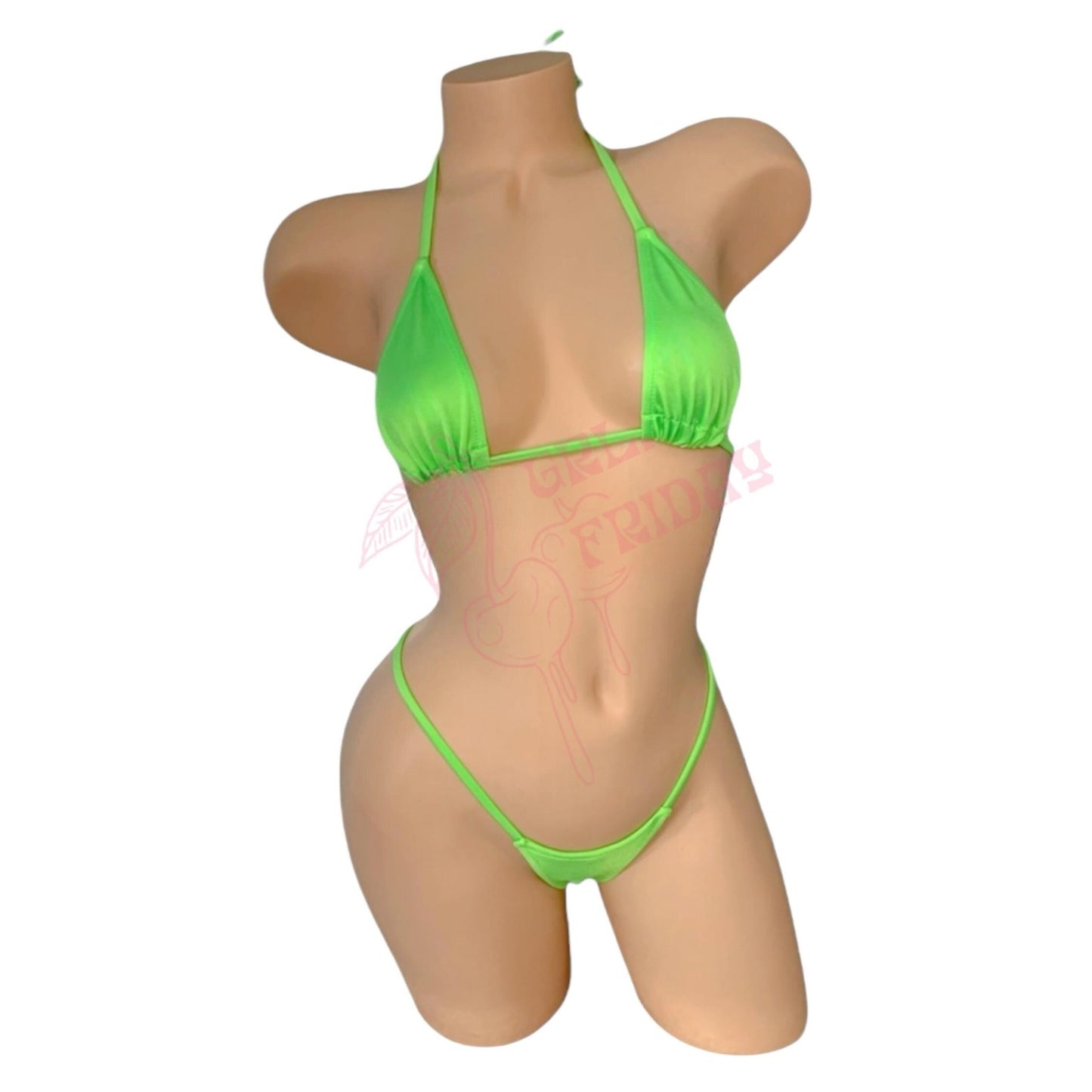 Slimer Green G String Thong Mini Tri - Kini Set - GrlFriday Shop