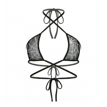 Spider Web Square Top Microkini with Barbed Wire Connectors - GrlFriday Shop