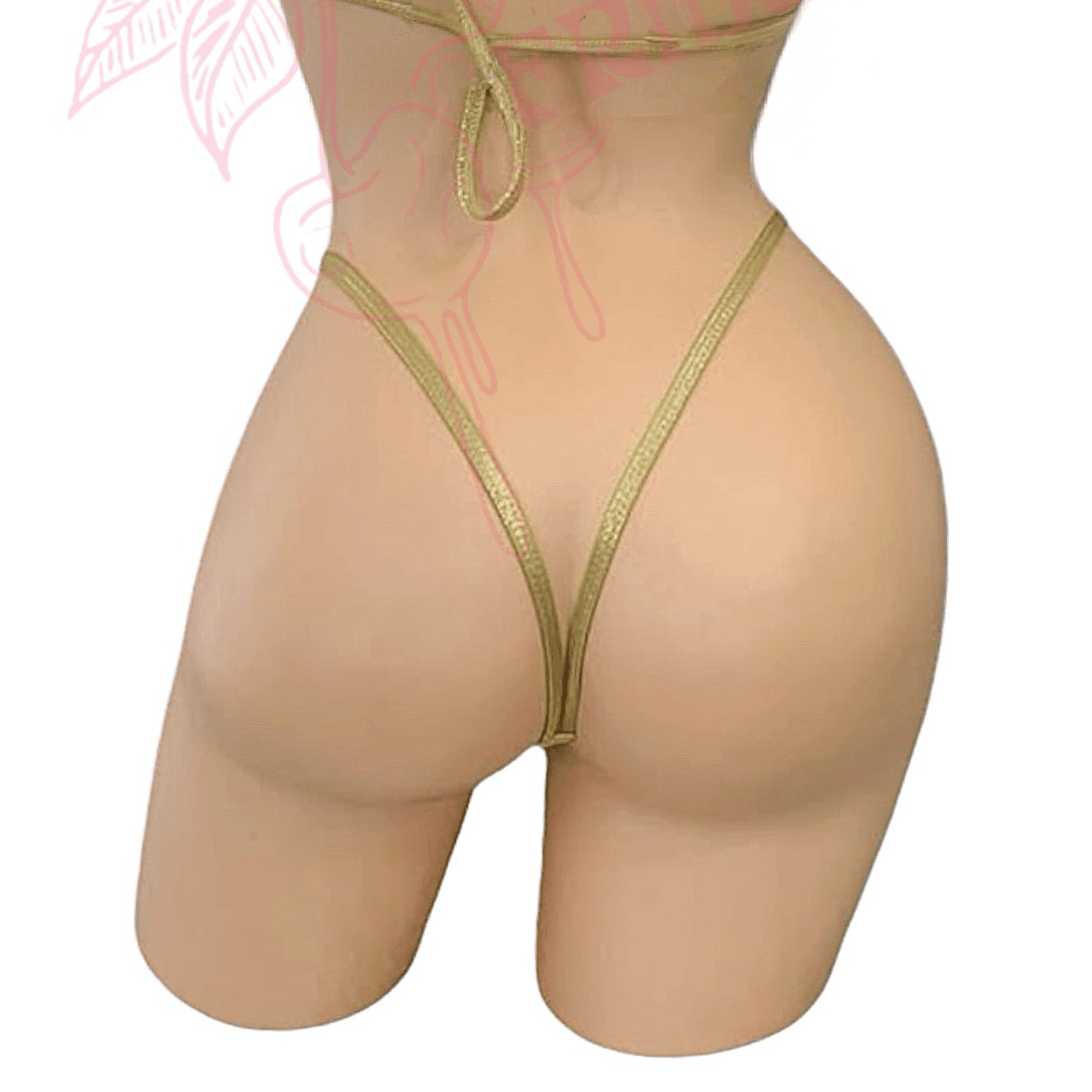 V - Back Thong - Gold - GrlFriday Shop