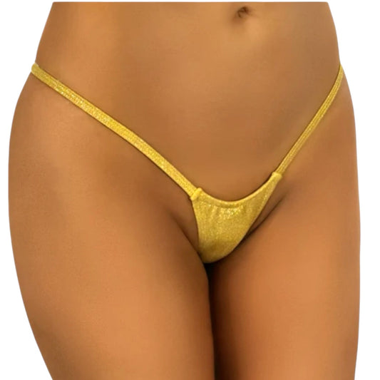 V - Back Thong - Gold - GrlFriday Shop