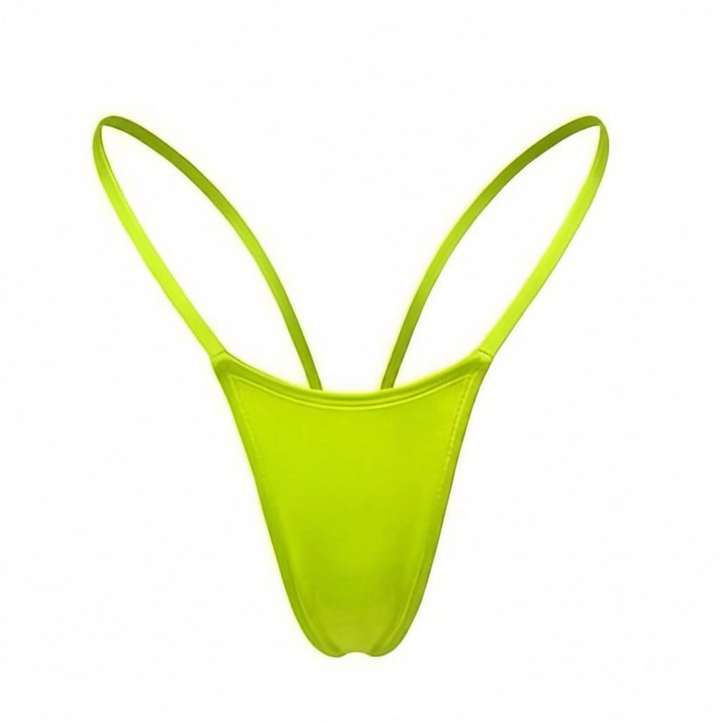 V - Back Thong - Neon Yellow - GrlFriday Shop