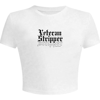 Veteran Stripper Cropped Baby Tee - GrlFriday Shop