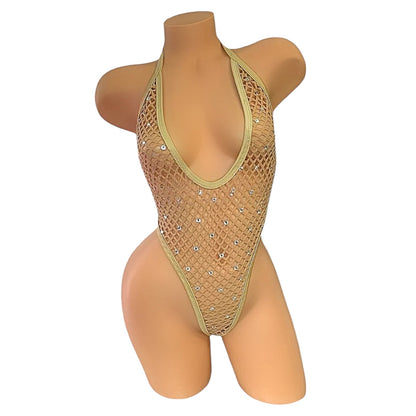 Vintage Deep Cut Thong Romper - Gilded Age - GrlFriday Shop