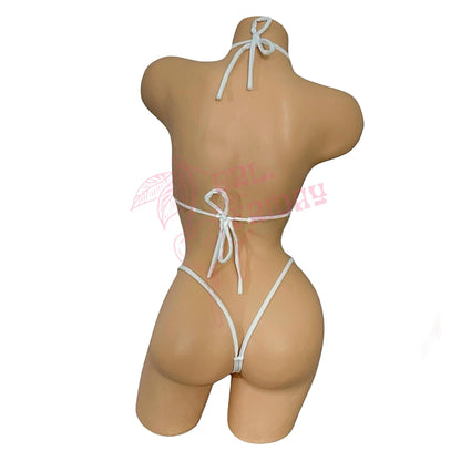 White G String Thong Mini Tri - Kini Set - GrlFriday Shop